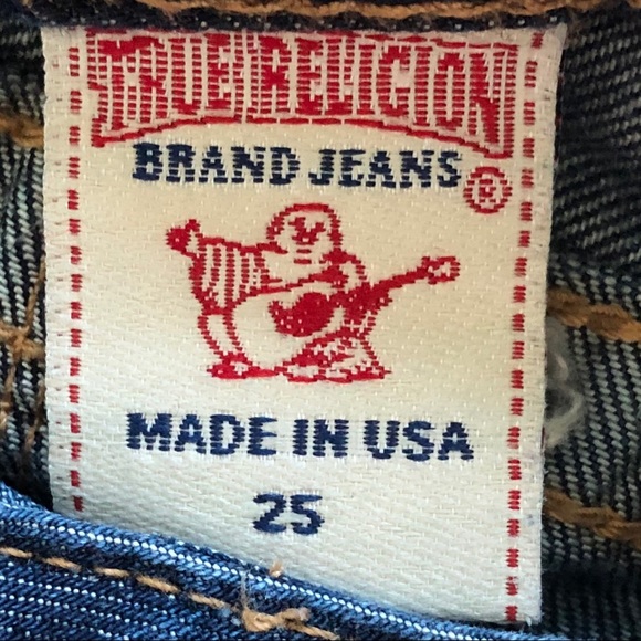 True Religion Sadie jean mini skirt blue raw hem - Picture 6 of 7